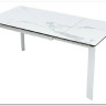 Стол CORNER 120 HIGH GLOSS STATUARIO керамика, стекло/ белый каркас, DISAUR заказать по цене 59 400 руб. в Ростове на Дону в интернет магазине