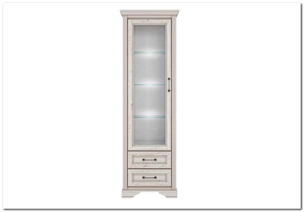 Шкаф-витрина Stylius (Стилиус) B169-REG1W2S BRW заказать по цене 34 400 руб. в Ростове на Дону в интернет магазине