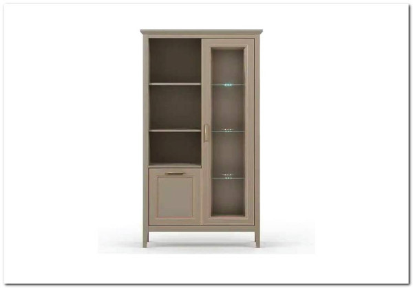 Шкаф-витрина Classic глиняный серый REG1W1D BRW заказать по цене 30 230 руб. в Ростове на Дону в интернет магазине