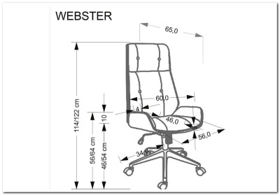 Кресло компьютерное HALMAR WEBSTER бежевый/орех