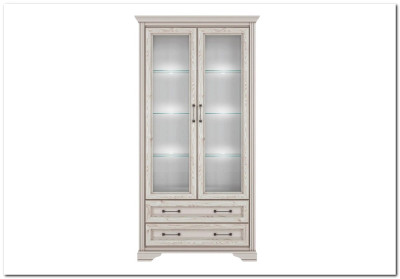 Шкаф-витрина Stylius (Стилиус) B169-REG2W2S BRW