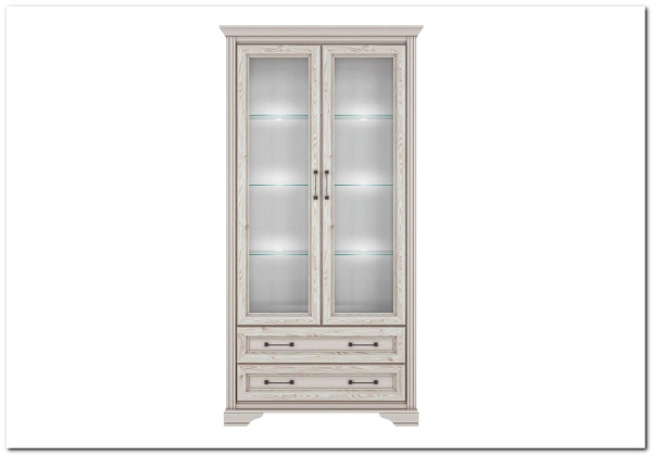Шкаф-витрина Stylius (Стилиус) B169-REG2W2S BRW заказать по цене 46 180 руб. в Ростове на Дону в интернет магазине