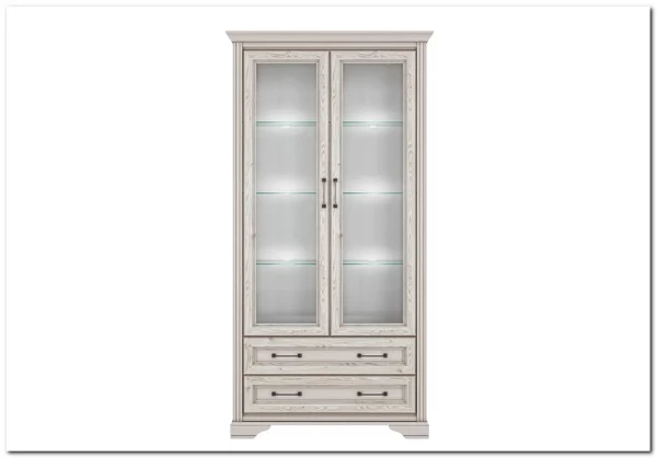 Шкаф-витрина Stylius (Стилиус) B169-REG2W2S BRW заказать по цене 49 740 руб. в Ростове на Дону в интернет магазине