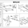 Кровать Signal MIRAGE VELVET TAP. 186 черный/золотой 160/200 заказать по цене 66 015 руб. в Ростове на Дону в интернет магазине