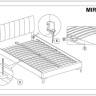 Кровать Signal MIRAGE VELVET TAP. 186 черный/золотой 160/200 заказать по цене 66 015 руб. в Ростове на Дону в интернет магазине
