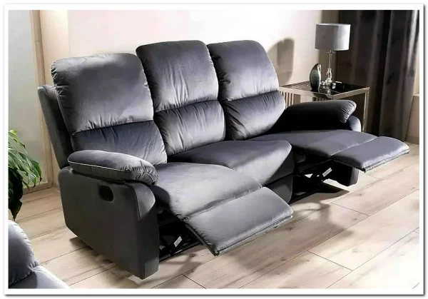 Диван-реклайнер Signal SPENCER 3 VELVET (серый) заказать по цене 92 497 руб. в Ростове на Дону в интернет магазине