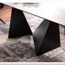 Стол обеденный Signal PETERSON Ceramic 160 раскладной (Statuario Venato белый/черный мат) заказать по цене 162 833 руб. в Ростове на Дону в интернет магазине