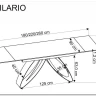 Стол обеденный Halmar HILARIO 180 (орех/черный) заказать по цене 127 553 руб. в Ростове на Дону в интернет магазине
