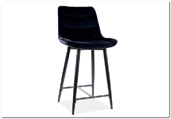 Барный стул Signal CHIC H-2 VELVET (черный) заказать по цене 12 364 руб. в Ростове на Дону в интернет магазине