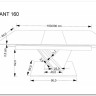 Стол обеденный Halmar VOLANT 160 (черный мрамор/дуб золотой) заказать по цене 82 680 руб. в Ростове на Дону в интернет магазине