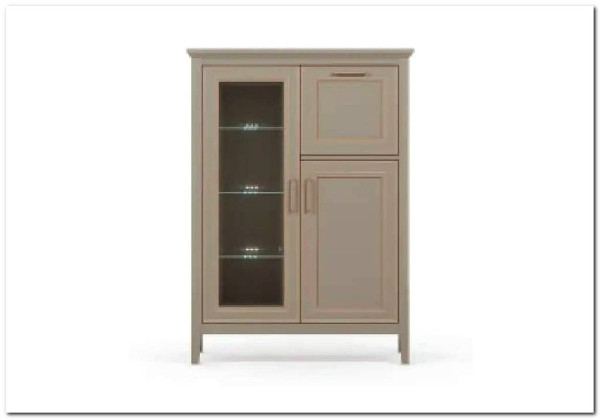 Тумба-витрина Classic глиняный серый KOM1W1D1B BRW заказать по цене 30 720 руб. в Ростове на Дону в интернет магазине