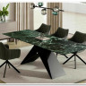 Стол обеденный Signal WESTIN Ceramic 160 раскладной (Verde Alpi морской/черный мат) заказать по цене 152 669 руб. в Ростове на Дону в интернет магазине