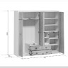 Купить Шкаф Koen SZF4D2S ясень снежный BRW с доставкой по России по цене производителя можно в магазине Другая Мебель в Ростове на Дону