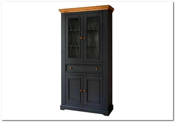Шкаф для посуды Форест Графит широкий 4 двери 1 ящик заказать по цене 56 979 руб. в Ростове на Дону в интернет магазине