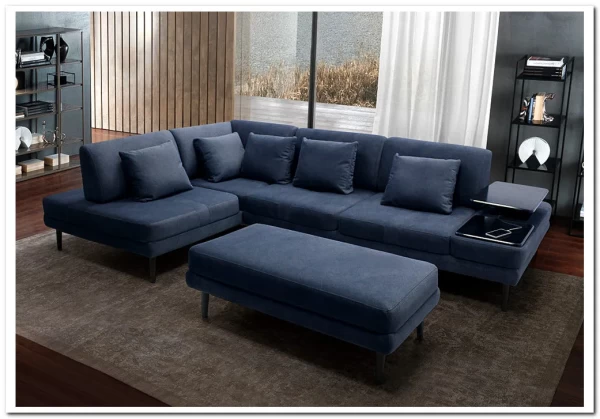 Модульный диван Милан-1 Soft Time с баром  и пуфом заказать по цене 227 920 руб. в Ростове на Дону в интернет магазине