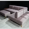Модульный диван Милан-1 Soft Time с баром  и пуфом заказать по цене 227 920 руб. в Ростове на Дону в интернет магазине
