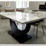 Стол обеденный Halmar FERNANDO 160 раскладной (белый мрамор/черный) заказать по цене 120 335 руб. в Ростове на Дону в интернет магазине