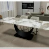 Стол обеденный Halmar FERNANDO 160 раскладной (белый мрамор/черный) заказать по цене 120 335 руб. в Ростове на Дону в интернет магазине