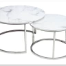 Комплект Signal ATLANTA B, 2 стола журнальных (эффект белого мрамора/хром) заказать по цене 30 330 руб. в Ростове на Дону в интернет магазине