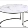Комплект Signal ATLANTA B, 2 стола журнальных (эффект белого мрамора/хром) заказать по цене 30 330 руб. в Ростове на Дону в интернет магазине