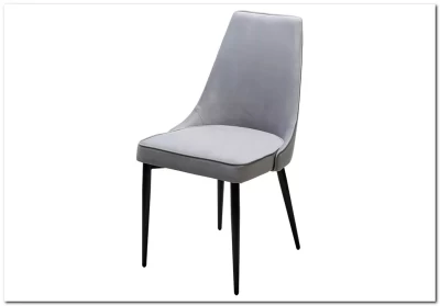 Стул NEPAL-P СВЕТЛО-СЕРЫЙ BM-4, велюр/ черный каркас