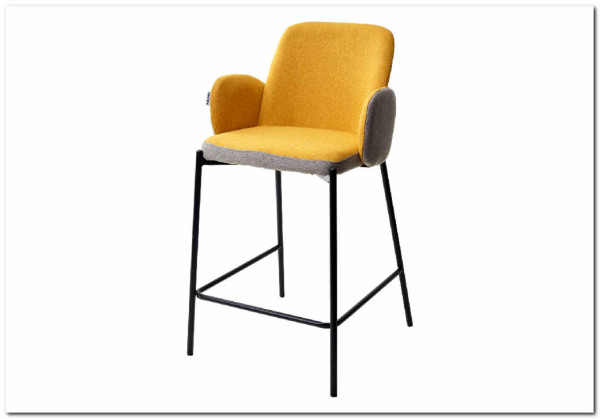 Полубарный стул NYX (H=65cm) VF106 желтый / VF120 серый заказать по цене 9 225 руб. в Ростове на Дону в интернет магазине