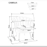 Диван SIGNAL CAMELLIA 2 Velvet Bluvel 52 (античный розовый/золотой) заказать по цене 42 092 руб. в Ростове на Дону в интернет магазине