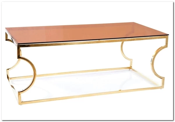 Стол журнальный Signal KENZO A (дымчатый янтарь/золотой) заказать по цене 35 145 руб. в Ростове на Дону в интернет магазине