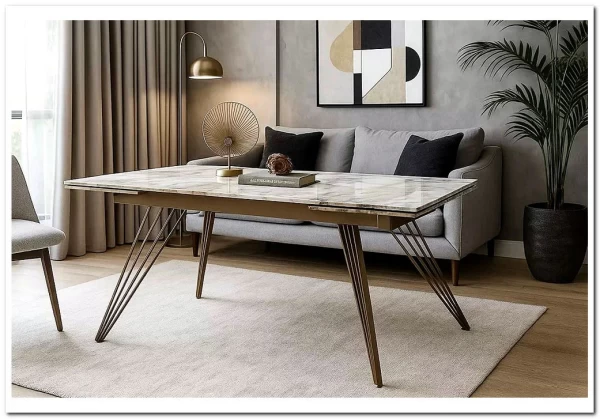 Стол АСЕРРА-1 (ACERRA-1) 160 цвет ГРАНД ЖАДЕ (GLOSS GRAND JADE, керамика/ ШАМПАНЬ, ®DISAUR заказать по цене 93 555 руб. в Ростове на Дону в интернет магазине