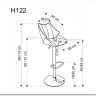 Барный стул Halmar H-122 (серый/черный) заказать по цене 14 273 руб. в Ростове на Дону в интернет магазине