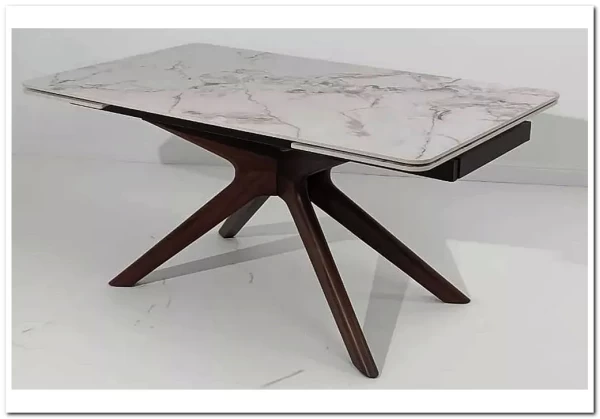 Стол EDER 160 GLOSS COLD JADE SOLID CERAMIC / Орех, ®DISAUR заказать по цене 89 600 руб. в Ростове на Дону в интернет магазине