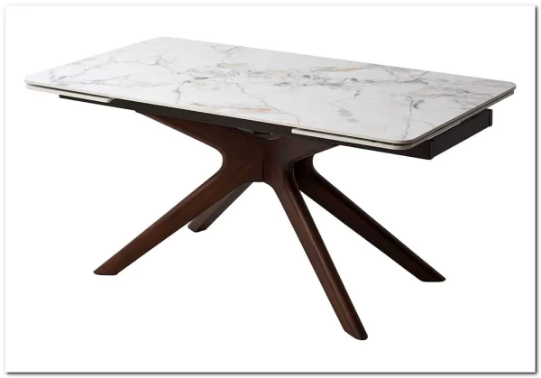 Стол EDER 160 GLOSS COLD JADE SOLID CERAMIC / Орех, ®DISAUR заказать по цене 100 800 руб. в Ростове на Дону в интернет магазине