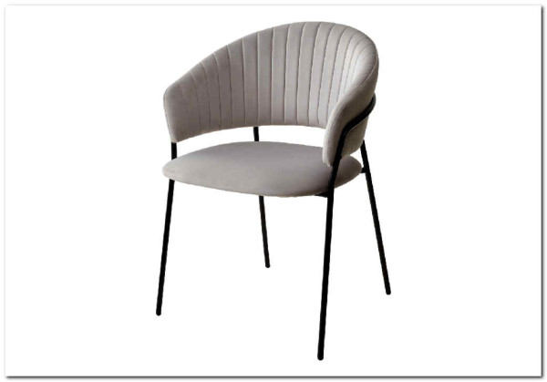 Стул ГЕММА цвет светло-серый #H09 велюр / черный каркас заказать по цене 6 500 руб. в Ростове на Дону в интернет магазине