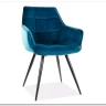 Стул кухонный LILIA VELVET  Signal (бирюзовый/черный) заказать по цене 15 867 руб. в Ростове на Дону в интернет магазине