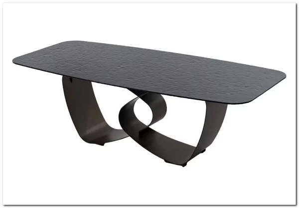 Стол TOVE 240 GREY, стекло BUBBLE / Шоколадное золото каркас ®DISAUR заказать по цене 150 500 руб. в Ростове на Дону в интернет магазине