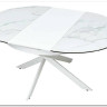 Стол TRENTO 120 HIGH GLOSS STATUARIO Белый мрамор глянцевый, керамика/ белый каркас заказать по цене 73 620 руб. в Ростове на Дону в интернет магазине