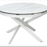 Стол TRENTO 120 HIGH GLOSS STATUARIO Белый мрамор глянцевый, керамика/ белый каркас заказать по цене 73 620 руб. в Ростове на Дону в интернет магазине