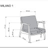 Кресло HALMAR MILANO 1S tap. Castel 15 бежевый/орех заказать по цене 32 700 руб. в Ростове на Дону в интернет магазине