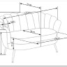 Софа Halmar AMORINITO XL (светло-розовый/золотой) заказать по цене 44 150 руб. в Ростове на Дону в интернет магазине