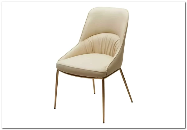 Стул АБРИОЛА (ABRIOLA) цвет МОЛОЧНЫЙ Milk T1-02, экокожа / шампань, ®DISAUR заказать по цене 12 650 руб. в Ростове на Дону в интернет магазине