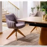 Стул кухонный Signal AZALIA D Velvet Bluvel 40 поворотный (темно-бежевый/дуб) заказать по цене 21 209 руб. в Ростове на Дону в интернет магазине