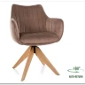 Стул кухонный Signal AZALIA D Velvet Bluvel 40 поворотный (темно-бежевый/дуб) заказать по цене 21 209 руб. в Ростове на Дону в интернет магазине