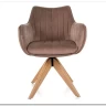 Стул кухонный Signal AZALIA D Velvet Bluvel 40 поворотный (темно-бежевый/дуб) заказать по цене 21 209 руб. в Ростове на Дону в интернет магазине