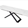 Стол LIVORNO 180 MATT WHITE MARBLE SOLID CERAMIC / BLACK заказать по цене 88 950 руб. в Ростове на Дону в интернет магазине