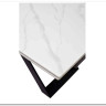 Стол LIVORNO 180 MATT WHITE MARBLE SOLID CERAMIC / BLACK заказать по цене 88 950 руб. в Ростове на Дону в интернет магазине