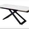 Стол LIVORNO 180 MATT WHITE MARBLE SOLID CERAMIC / BLACK заказать по цене 88 950 руб. в Ростове на Дону в интернет магазине