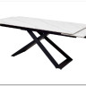 Стол LIVORNO 180 MATT WHITE MARBLE SOLID CERAMIC / BLACK заказать по цене 88 950 руб. в Ростове на Дону в интернет магазине