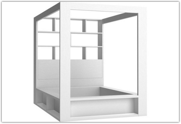 Купить Кровать со шкафом библиотечным и балдахином с основанием 160x200 4You by VOX с доставкой по России по цене производителя можно в магазине Другая Мебель в Ростове на Дону