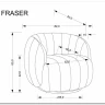 Кресло Halmar FRASER (кремовый) заказать по цене 36 716 руб. в Ростове на Дону в интернет магазине