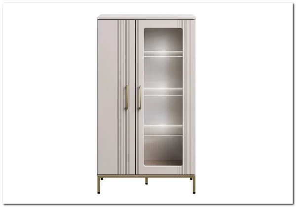 Тумба-витрина Бетти кашемир 1V1D BRW заказать по цене 23 690 руб. в Ростове на Дону в интернет магазине